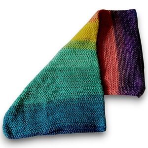 Hand Crocheted Blanket Baby Lap Afghan Lightweight Blanket 26"x26"‎ NWOT